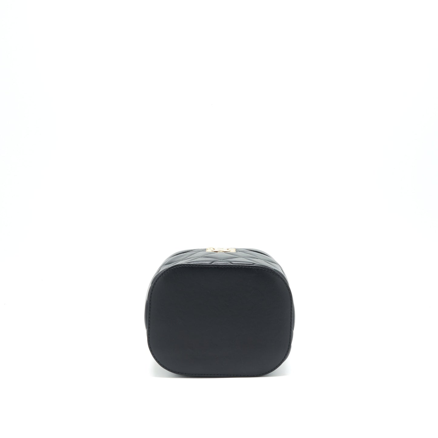 Chanel Trendy CC Round Vanity Case Crossbody Bag Lambskin Black LGHW