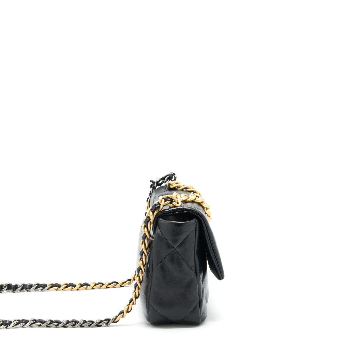 Chanel 19 Small Bag Lambskin Black Multicolour Hardware