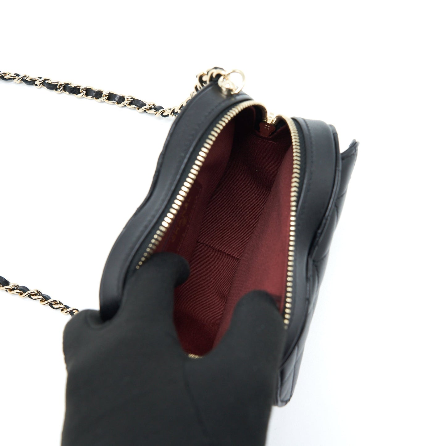 Chanel 22S Small Heart Bag Lambskin Black LGHW
