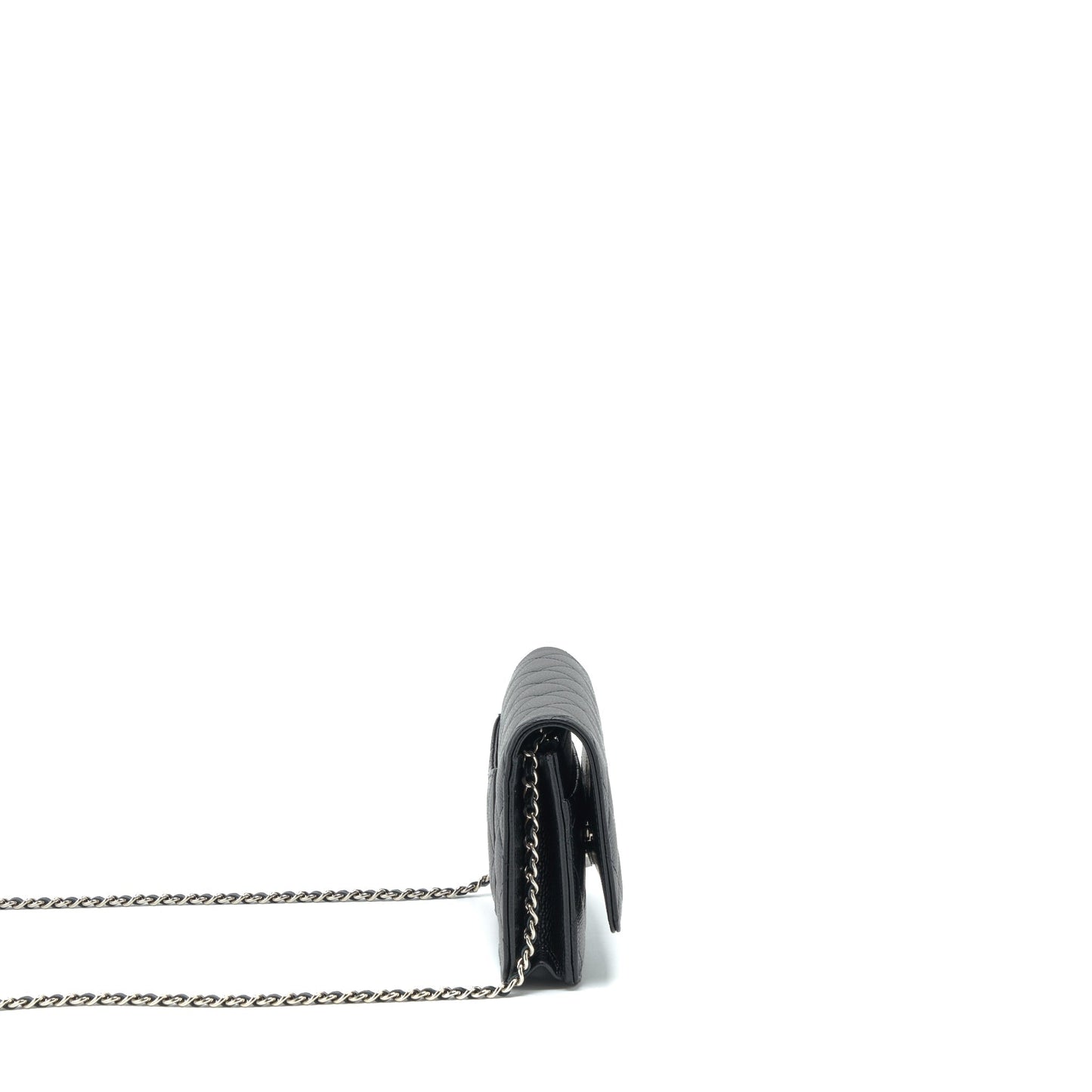 Chanel Classic Wallet On Chain Caviar Black SHW (Microchip)
