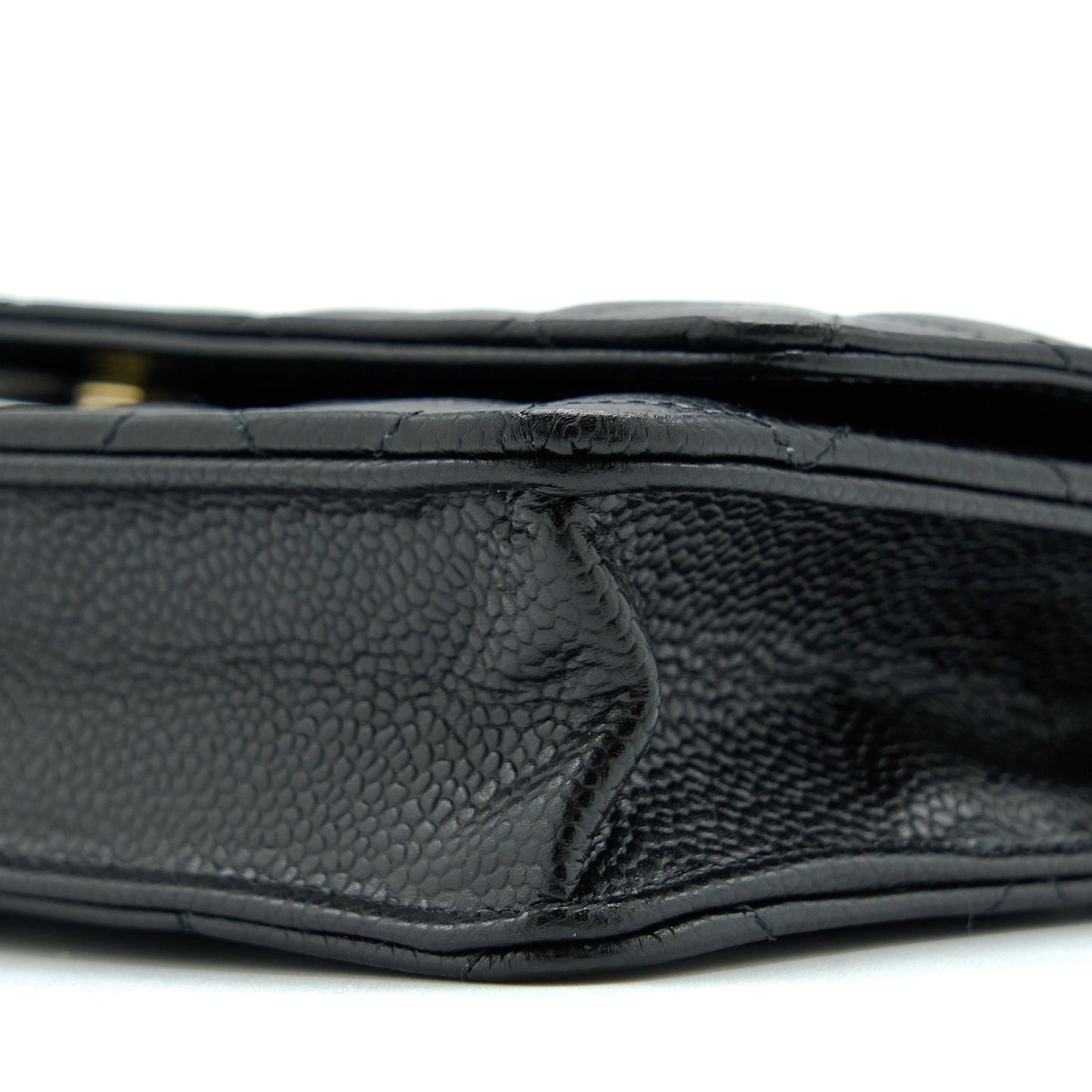 Chanel Classic Wallet On Chain Caviar Black GHW (Microchip)