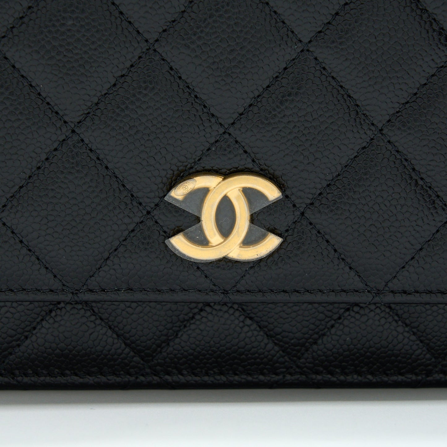 Chanel Letter Top Handle Wallet On Chain Caviar Black GHW (Microchip)