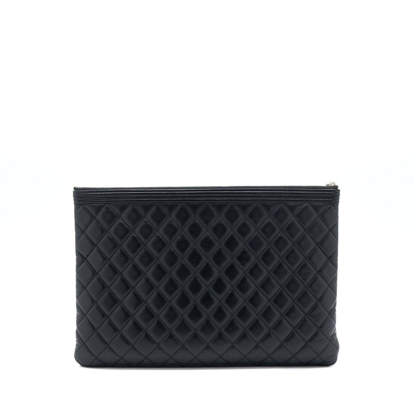 Chanel Boy Clutch Lambskin Black SHW