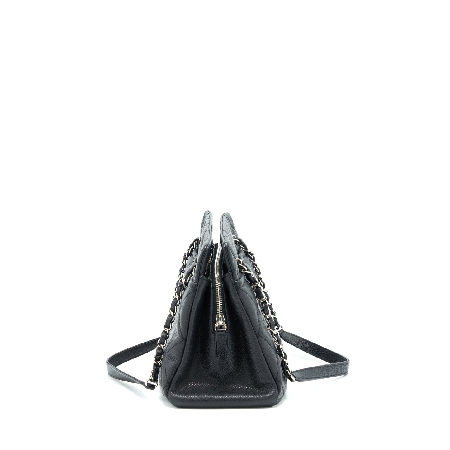Chanel CC Logo Tote Bag Caviar Black SHW