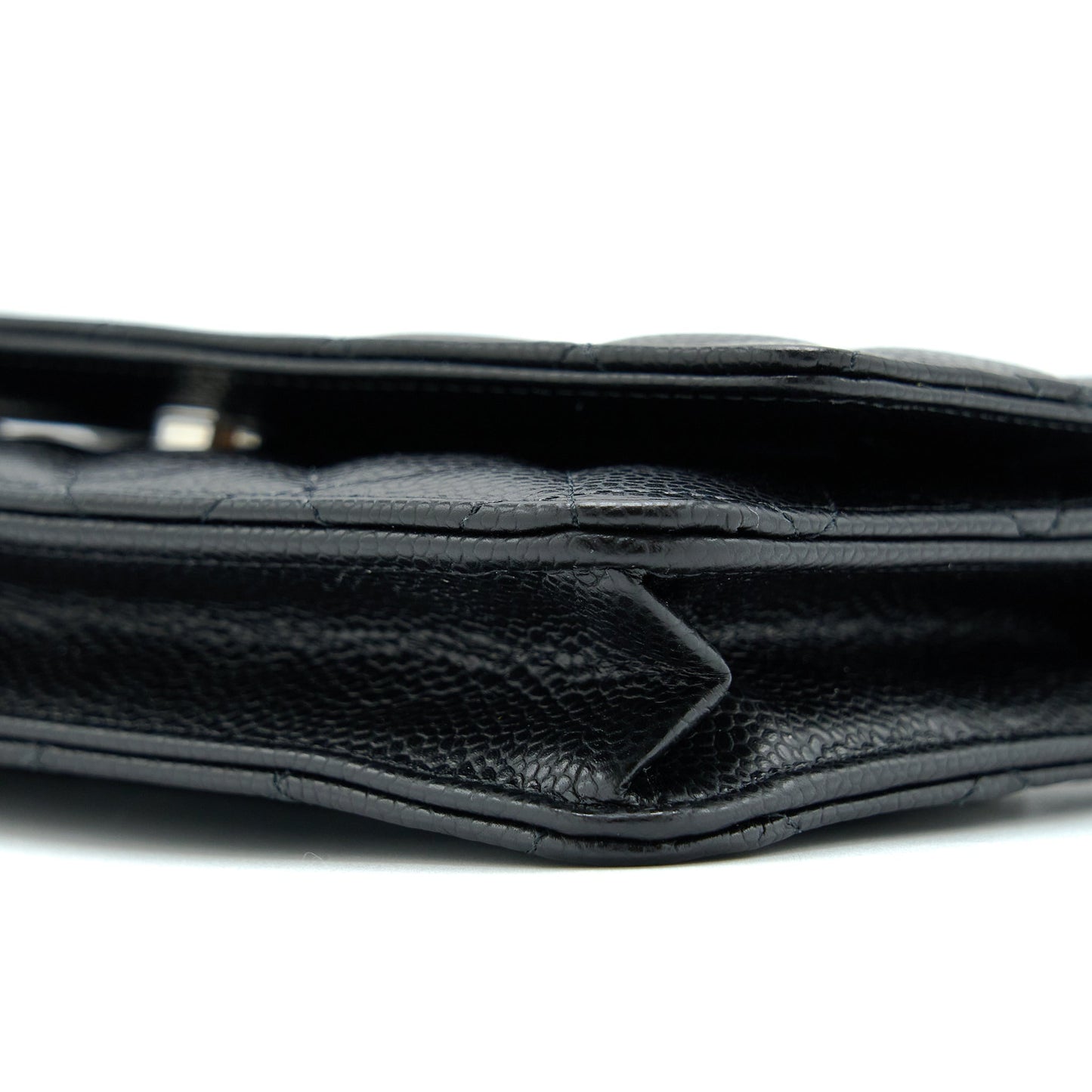 Chanel Classic Wallet On Chain Caviar Black SHW (Microchip)
