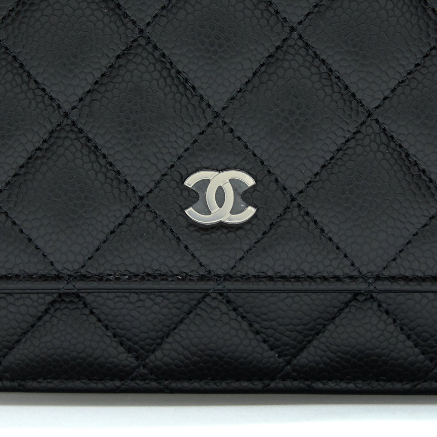 Chanel Classic Wallet On Chain Caviar Black SHW (Microchip)