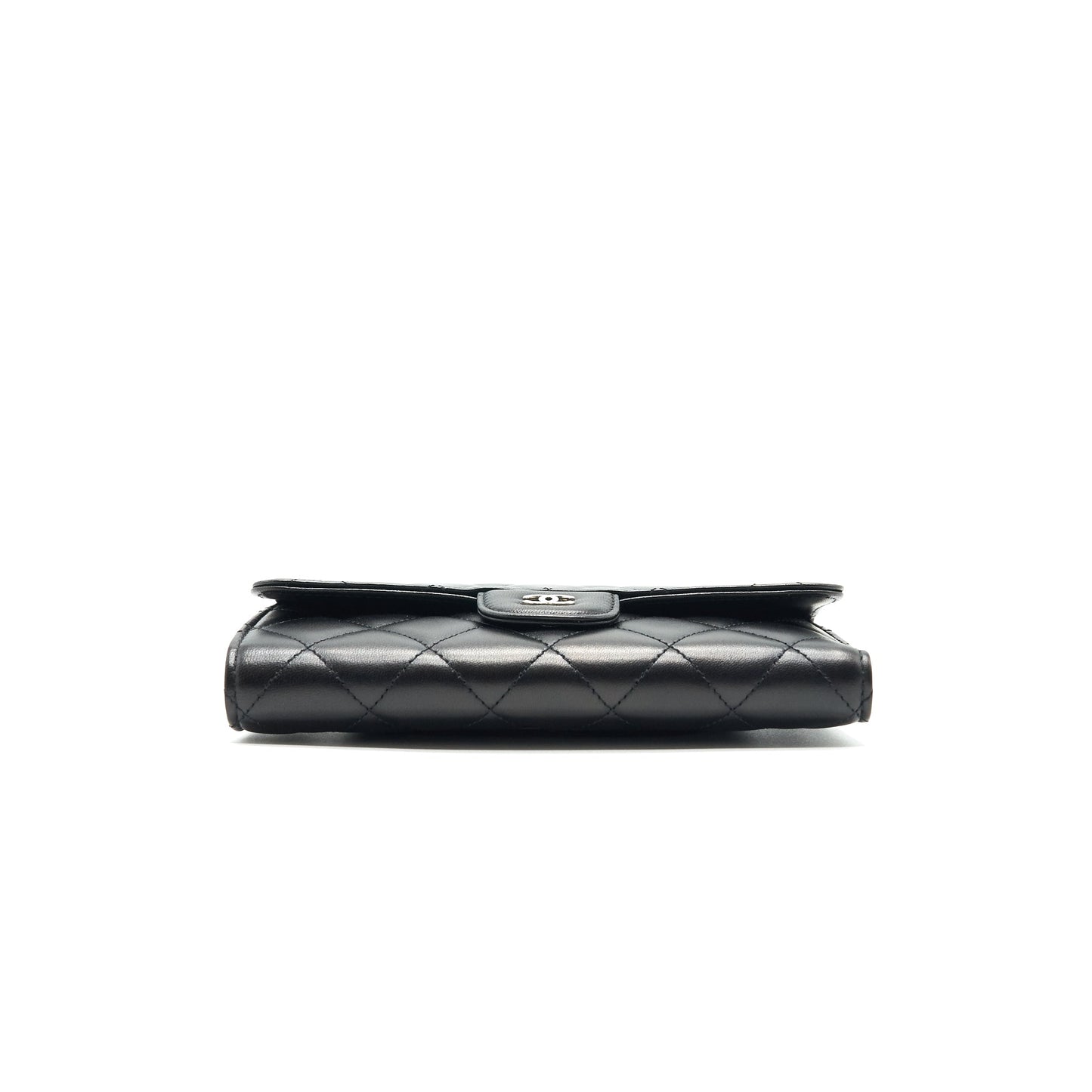 Chanel Classic Flap Wallet Lambskin Black SHW