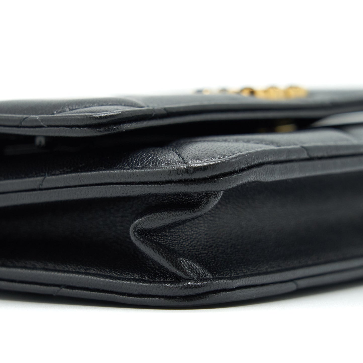 Chanel 19 Wallet On Chain Lambskin Black With Multicolour Hardware (Microchip)