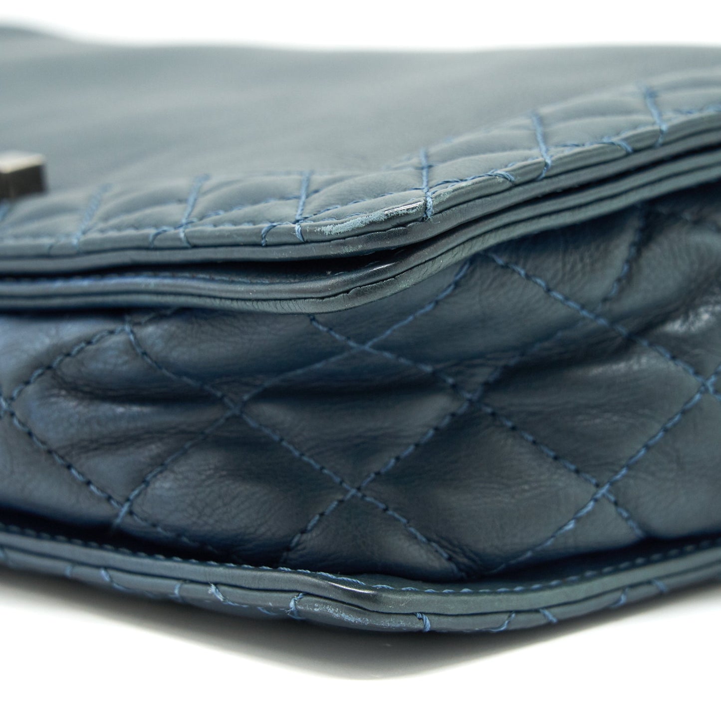 Chanel Boy Bag soft Calfskin Dark Blue ruthenium Hardware