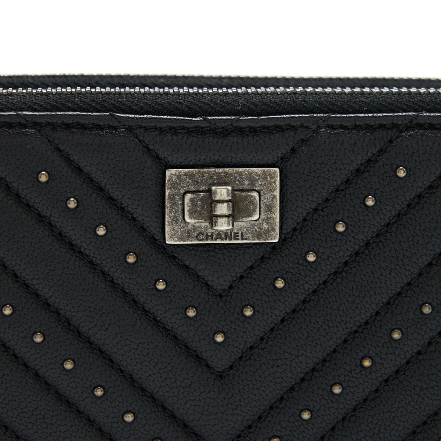 Chanel Reissue Wallet On Chain Calfskin Black Ruthenium Hardware