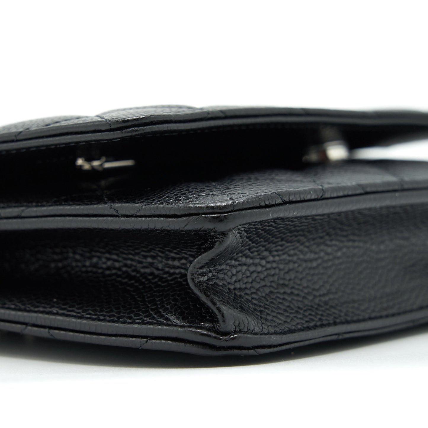 Chanel Classic Wallet On Chain Caviar Black SHW (Microchip)