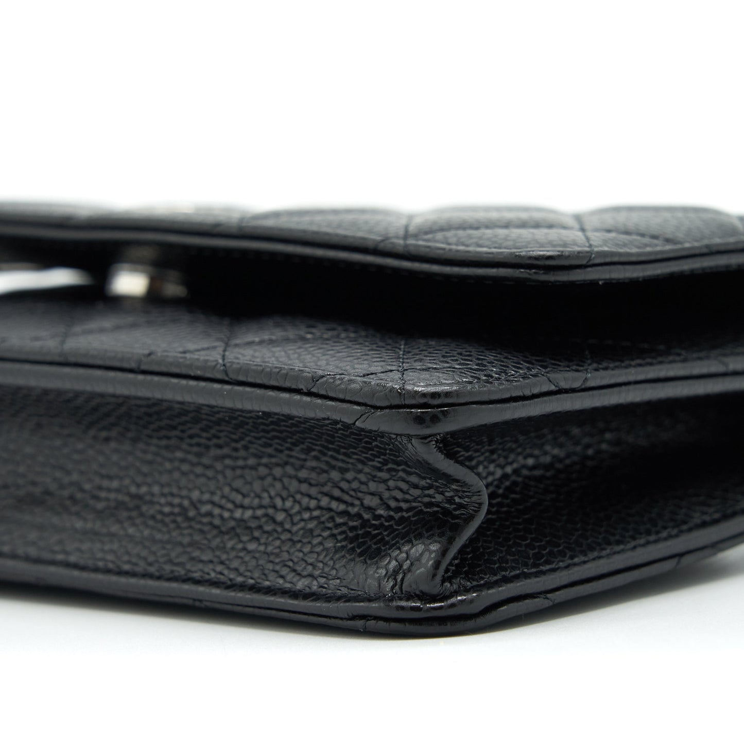 Chanel Classic Wallet On Chain Caviar Black SHW (Microchip)