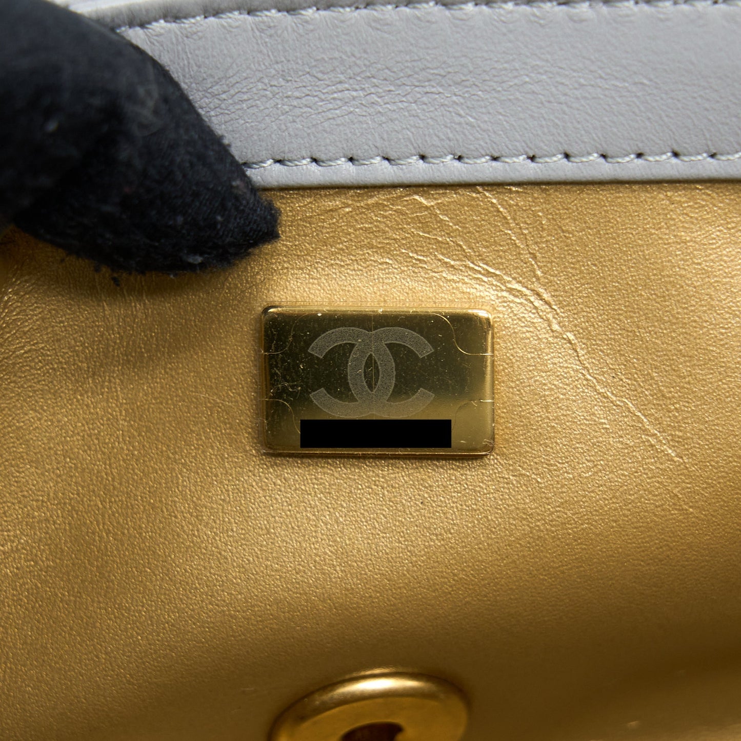 Chanel 21B Pearl Crush Mini Rectangular Flap Bag Lambskin Grey GHW (Microchip)