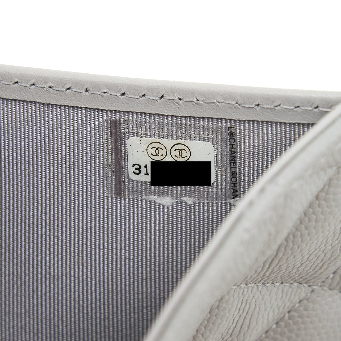 Chanel Classic Small Flap Wallet caviar Grey LGHW
