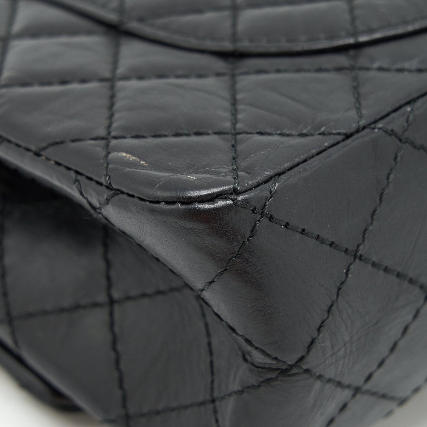Chanel 2.55 225 Small reissue double flap bag aged Calfskin black GHW