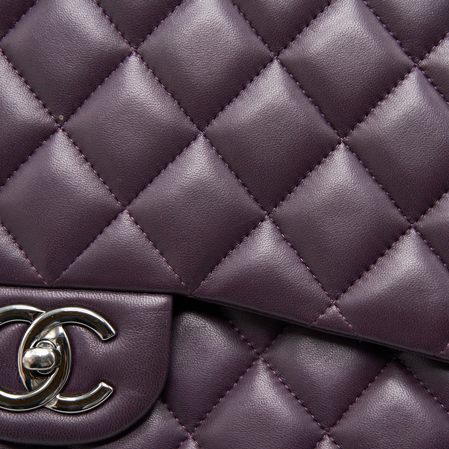 Chanel Maxi Double Flap Bag Lambskin Burgundy SHW