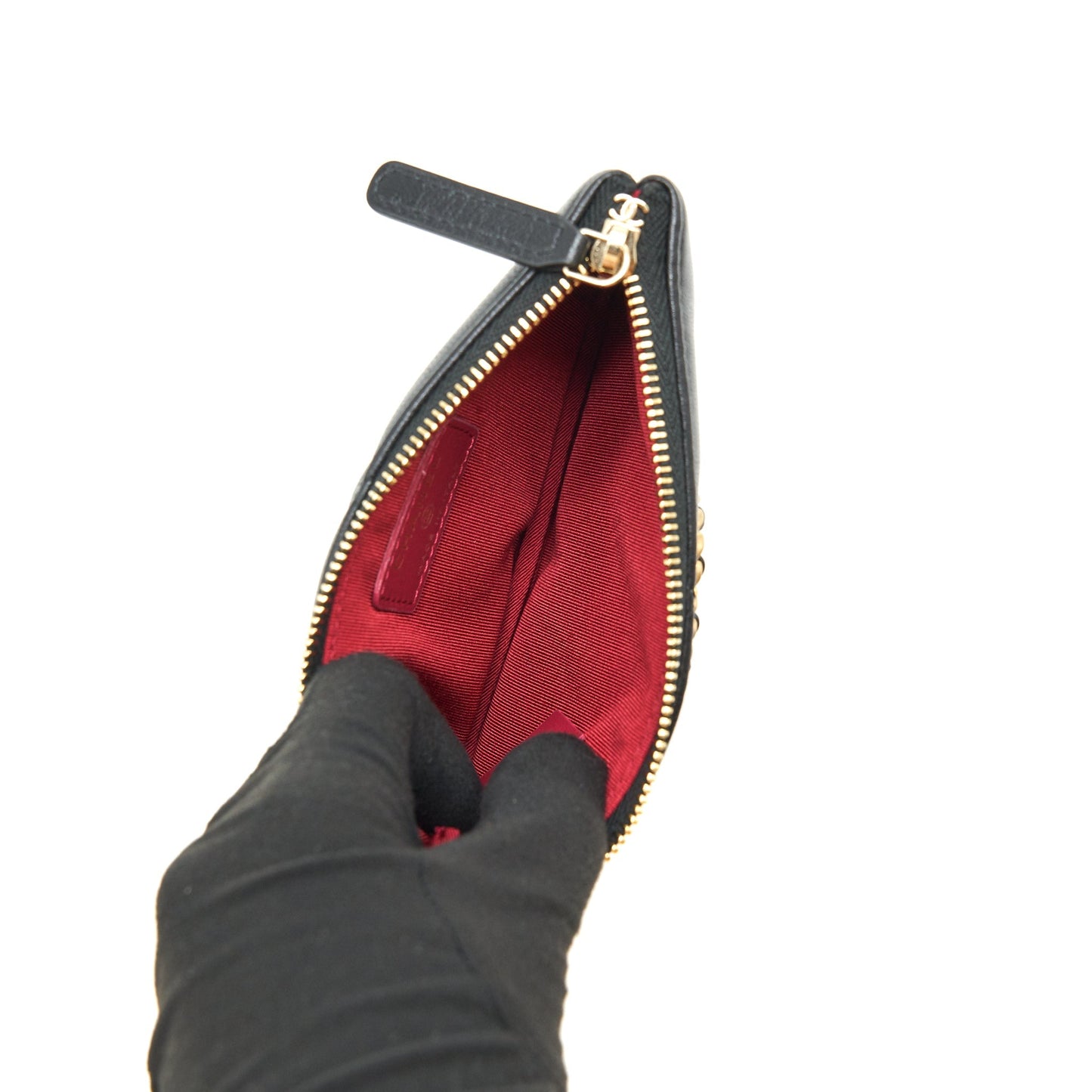 Chanel 19 Mini Pouch Lambskin Black GHW