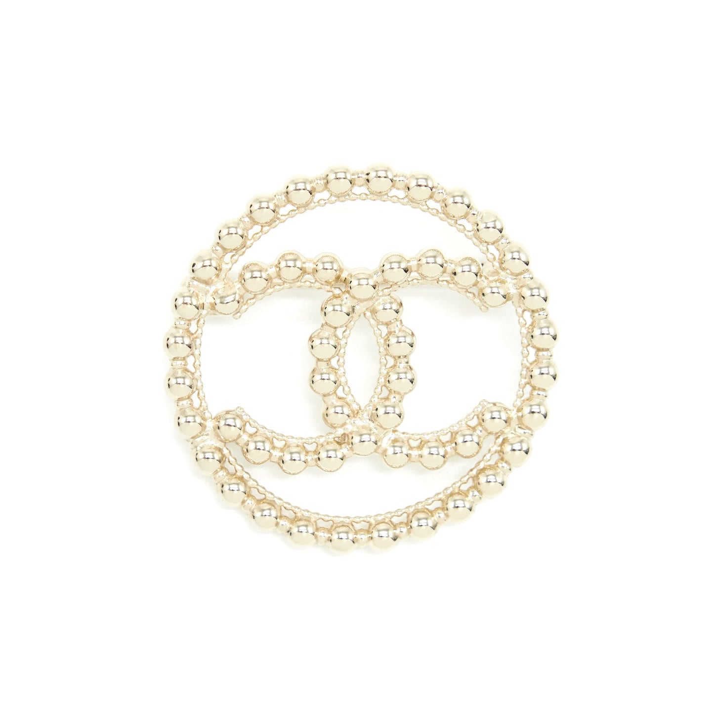 Chanel Round CC Logo Brooch LGHW