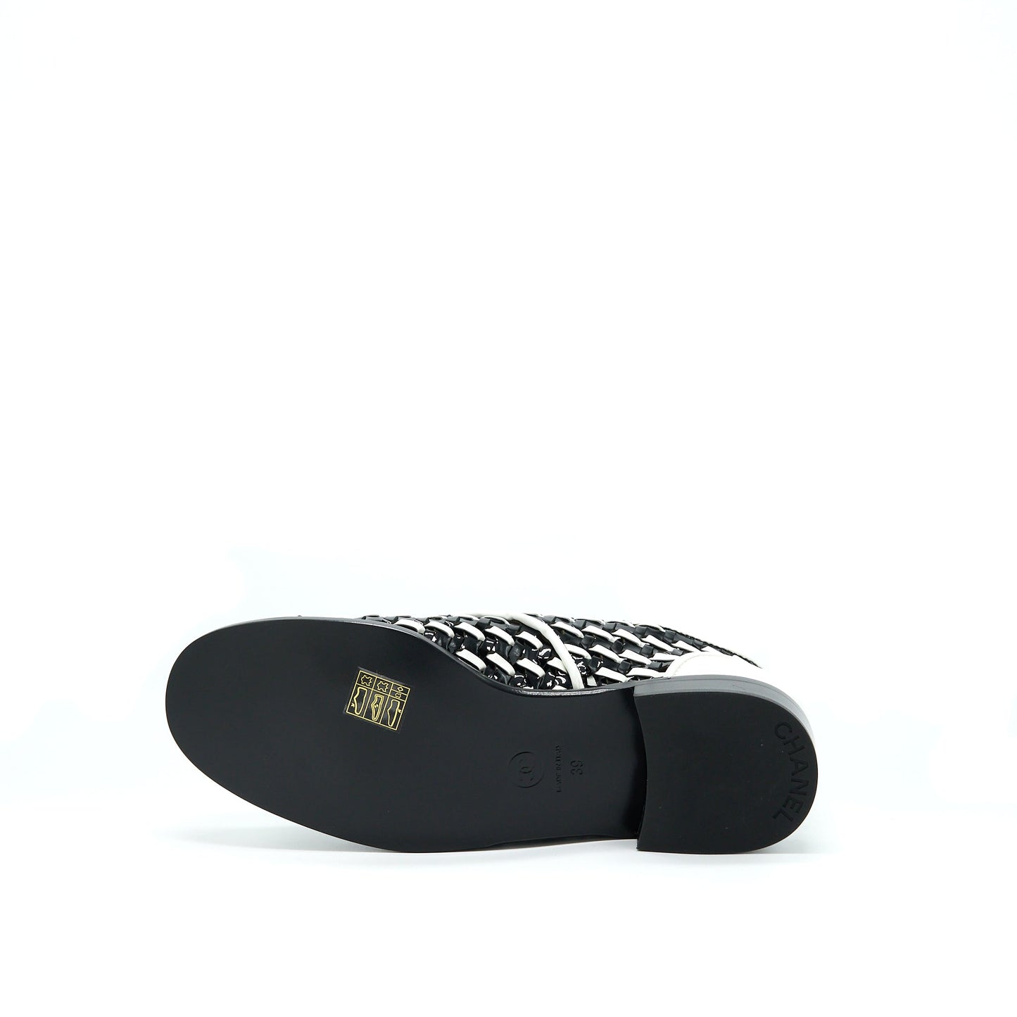 Chanel Size 39 Patent Black/White Loafer