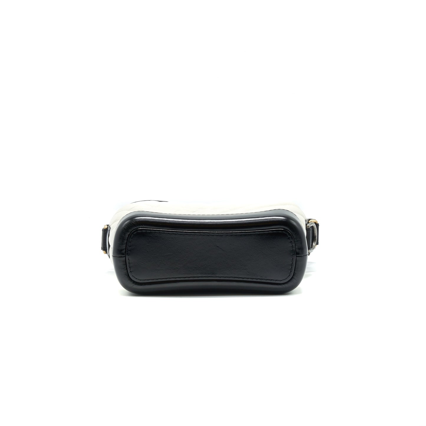 Chanel Chevron Small Gabrielle Hobo Bag White/ Black