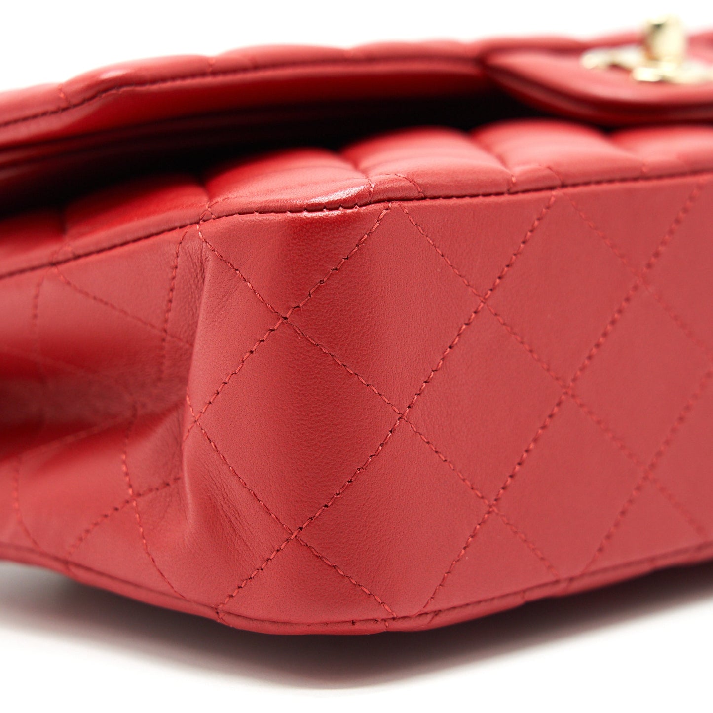 Chanel Medium Classic Double Flap Bag Red LGHW serial29