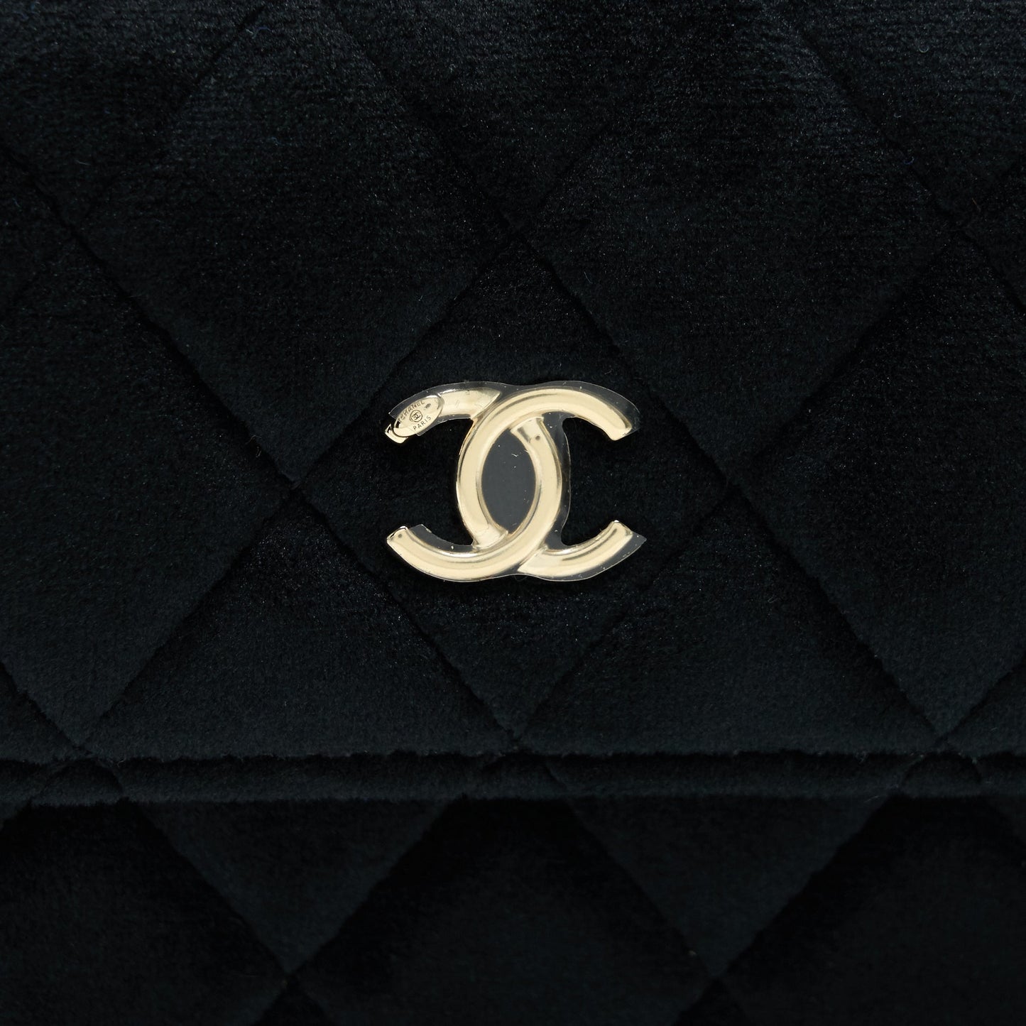 Chanel Velvet Pearl Crush Mini Belt Bag Black with LGHW