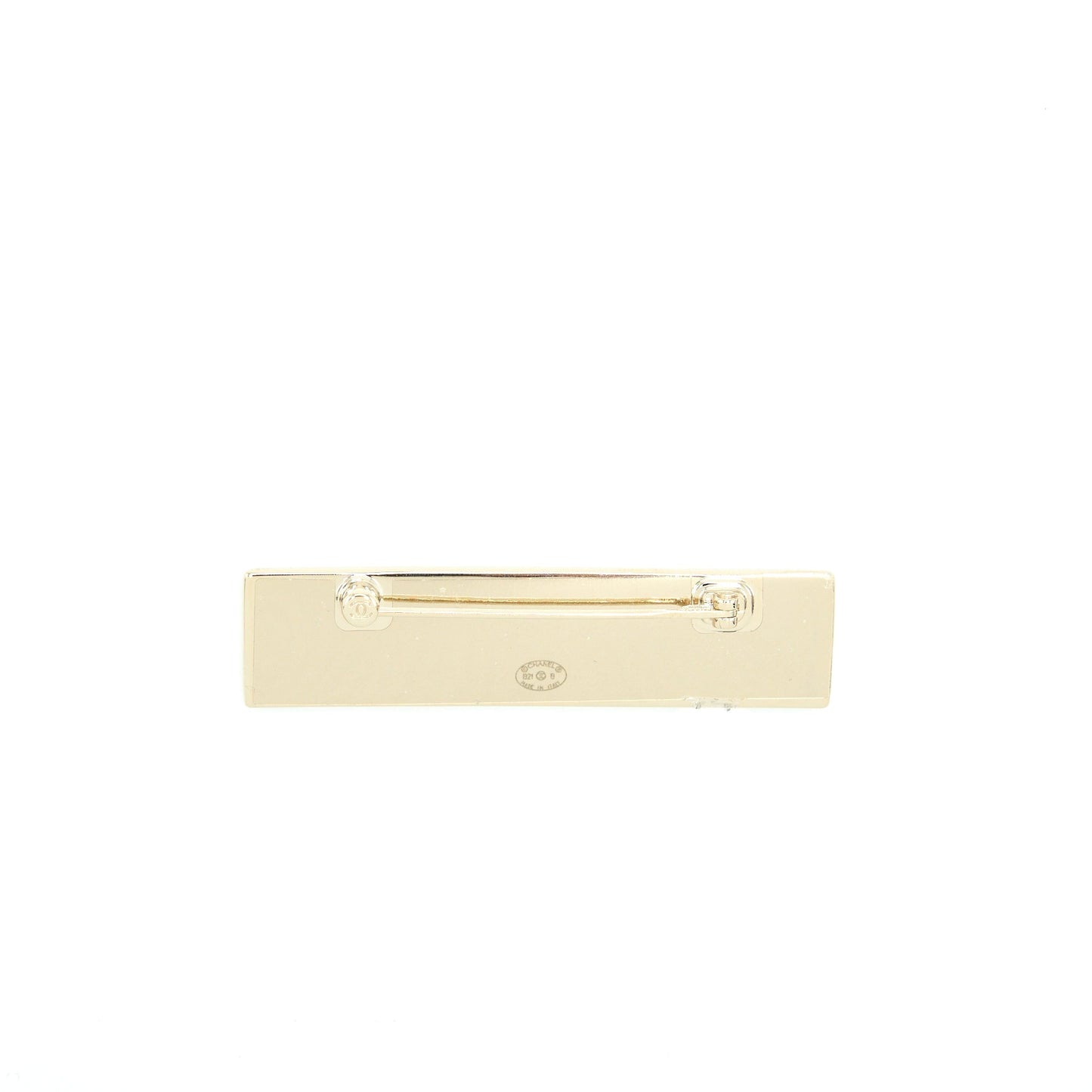 Chanel Letter Chanel Brooch Light Gold Tone