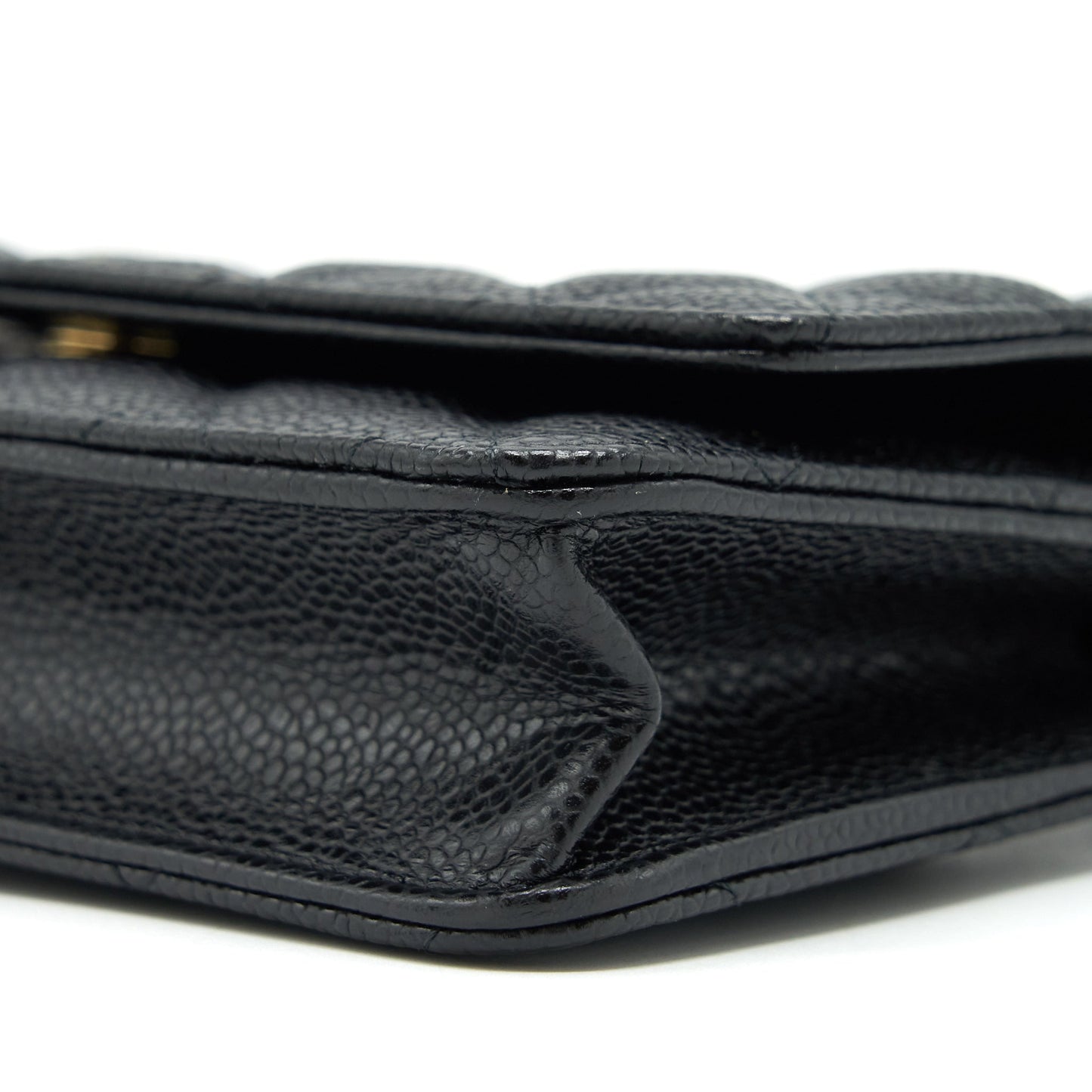 Chanel Classic Wallet on chain Caviar black GHW