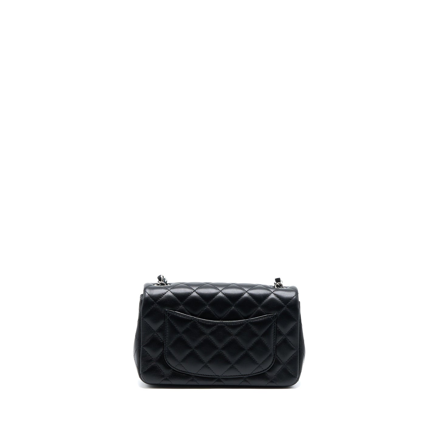 Chanel Mini Rectangular Lambskin Black SHW(Microchip)