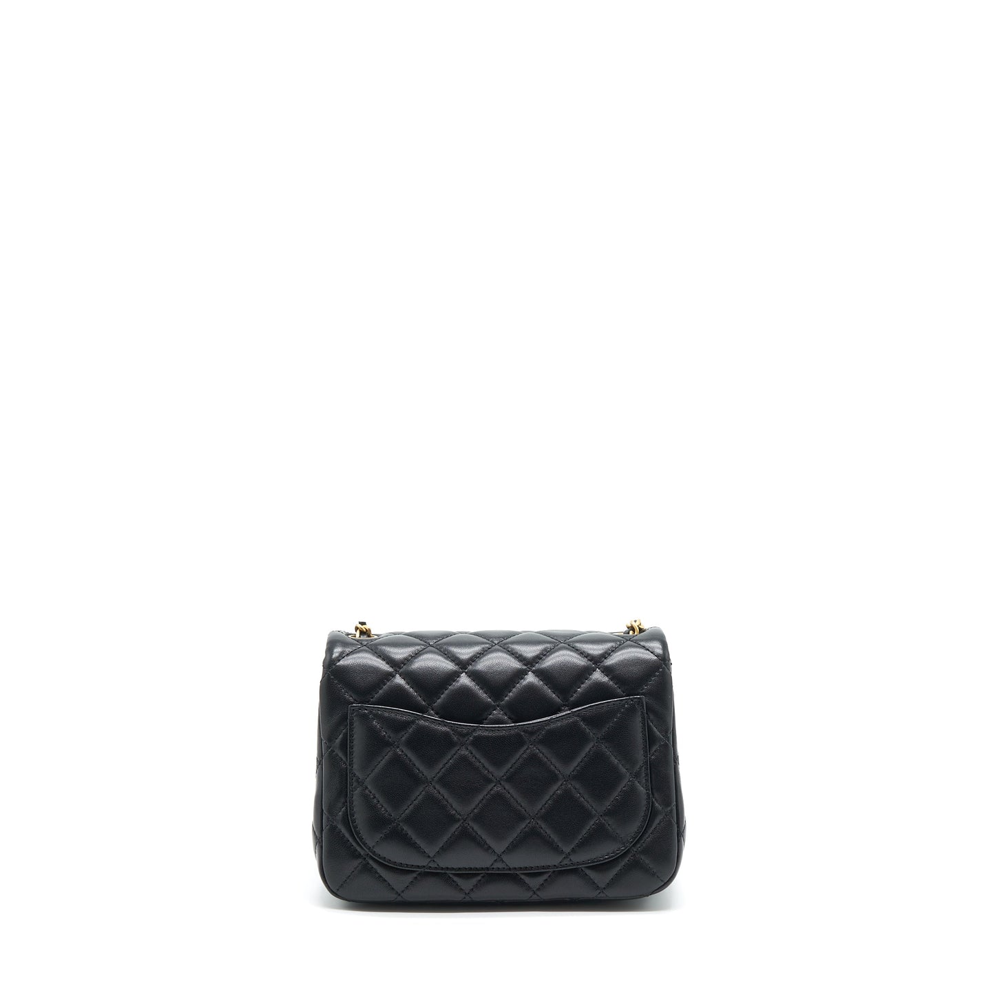 Chanel Pearl Crush Mini Square Lambskin Black Brushed GHW
