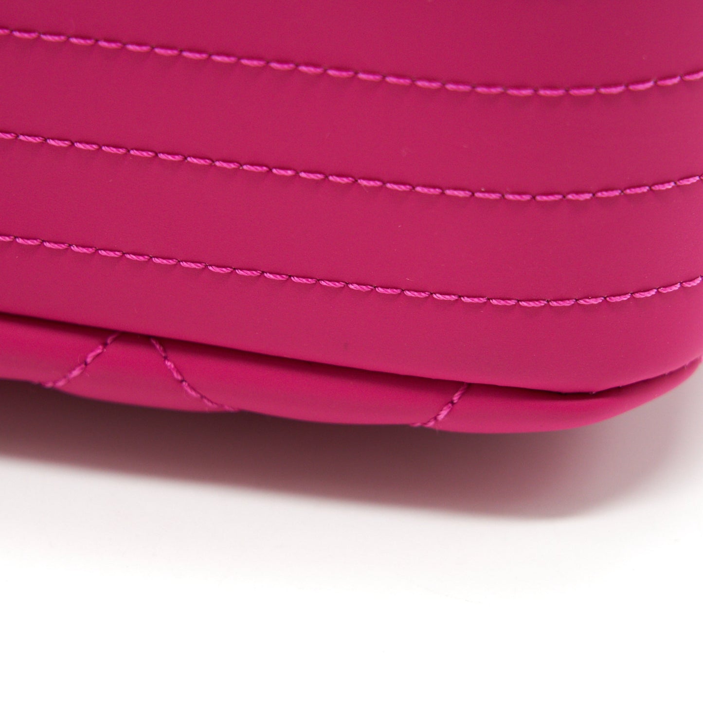 Chanel Rubber quilted lambskin flap Bag pink SHW