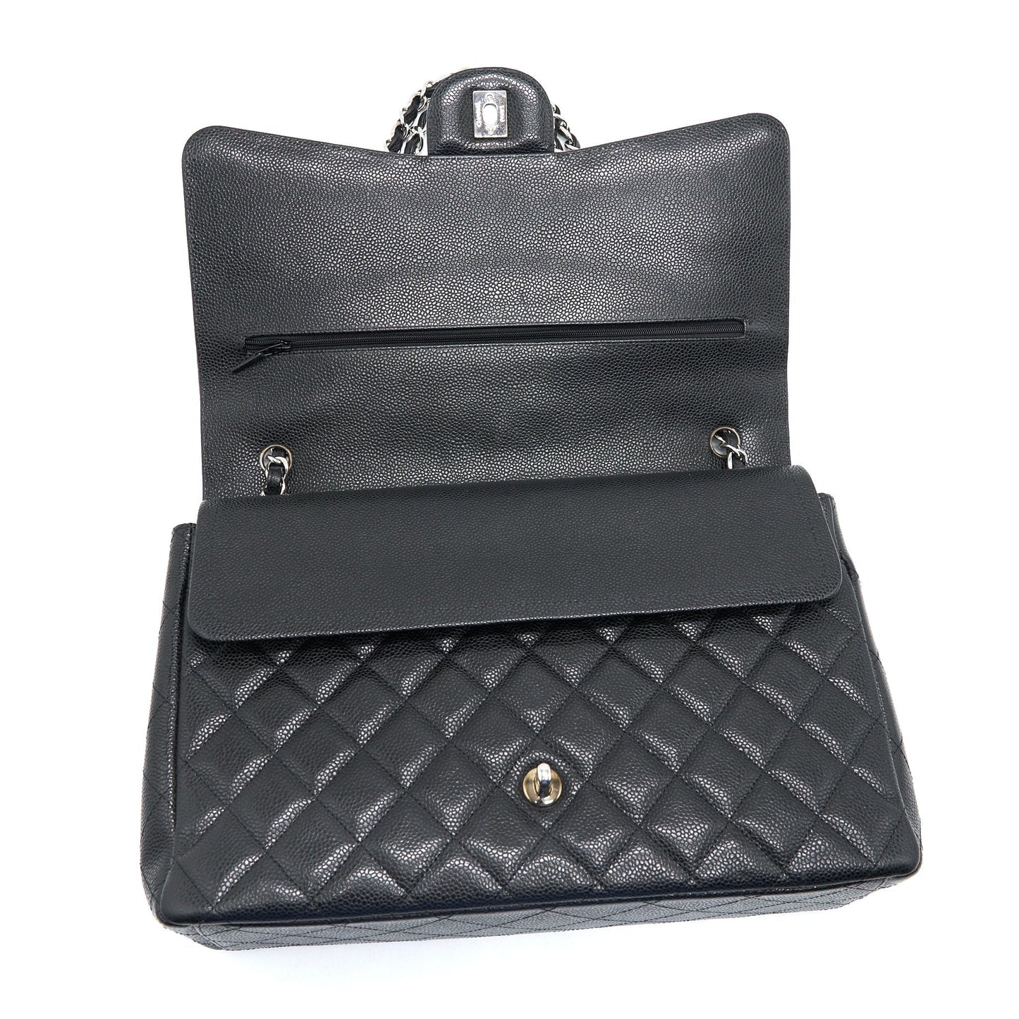 Chanel Maxi Flap Bag Caviar Black SHW