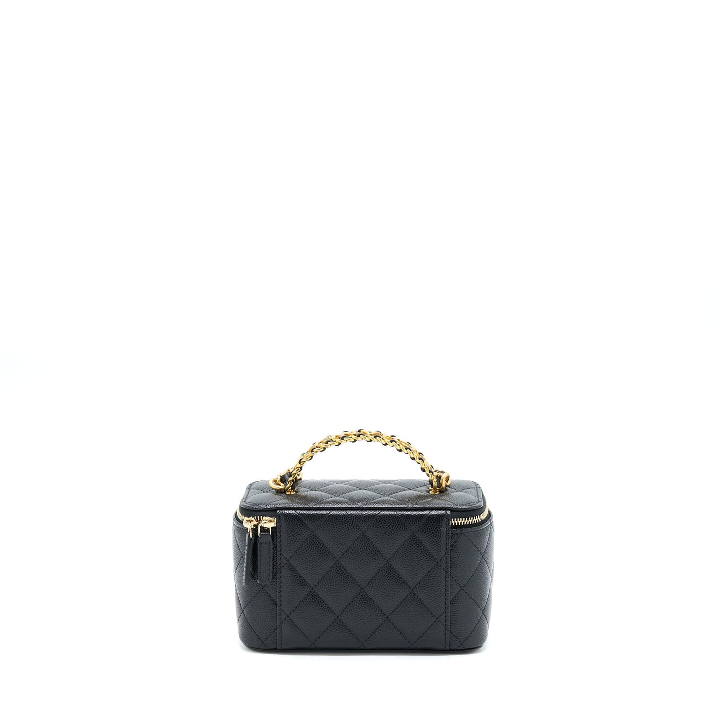 Chanel Letter Top Handle Long Vanity Caviar Black GHW
