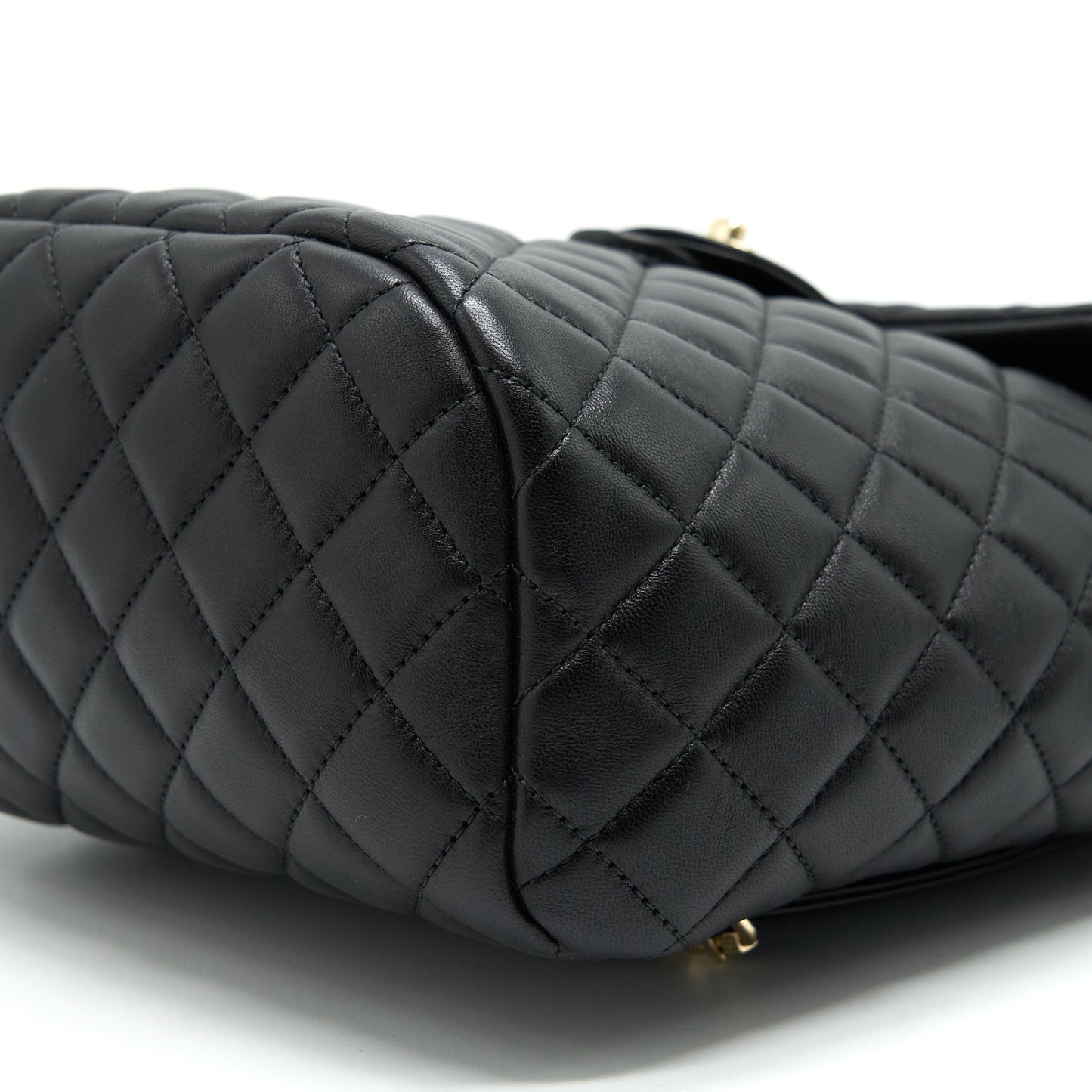CHANEL QUILTED LAMBSKIN URBAN SPIRIT BACKPACK BLACK GHW