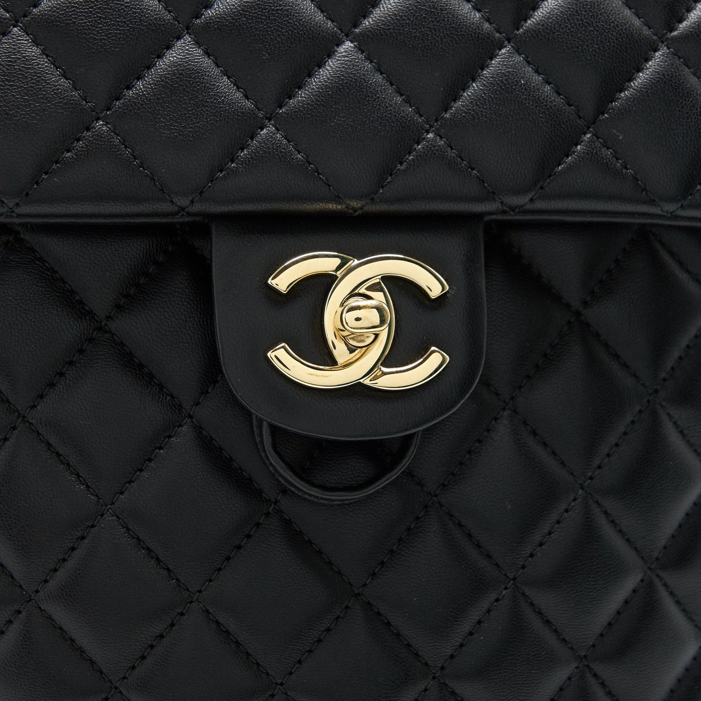 CHANEL QUILTED LAMBSKIN URBAN SPIRIT BACKPACK BLACK GHW