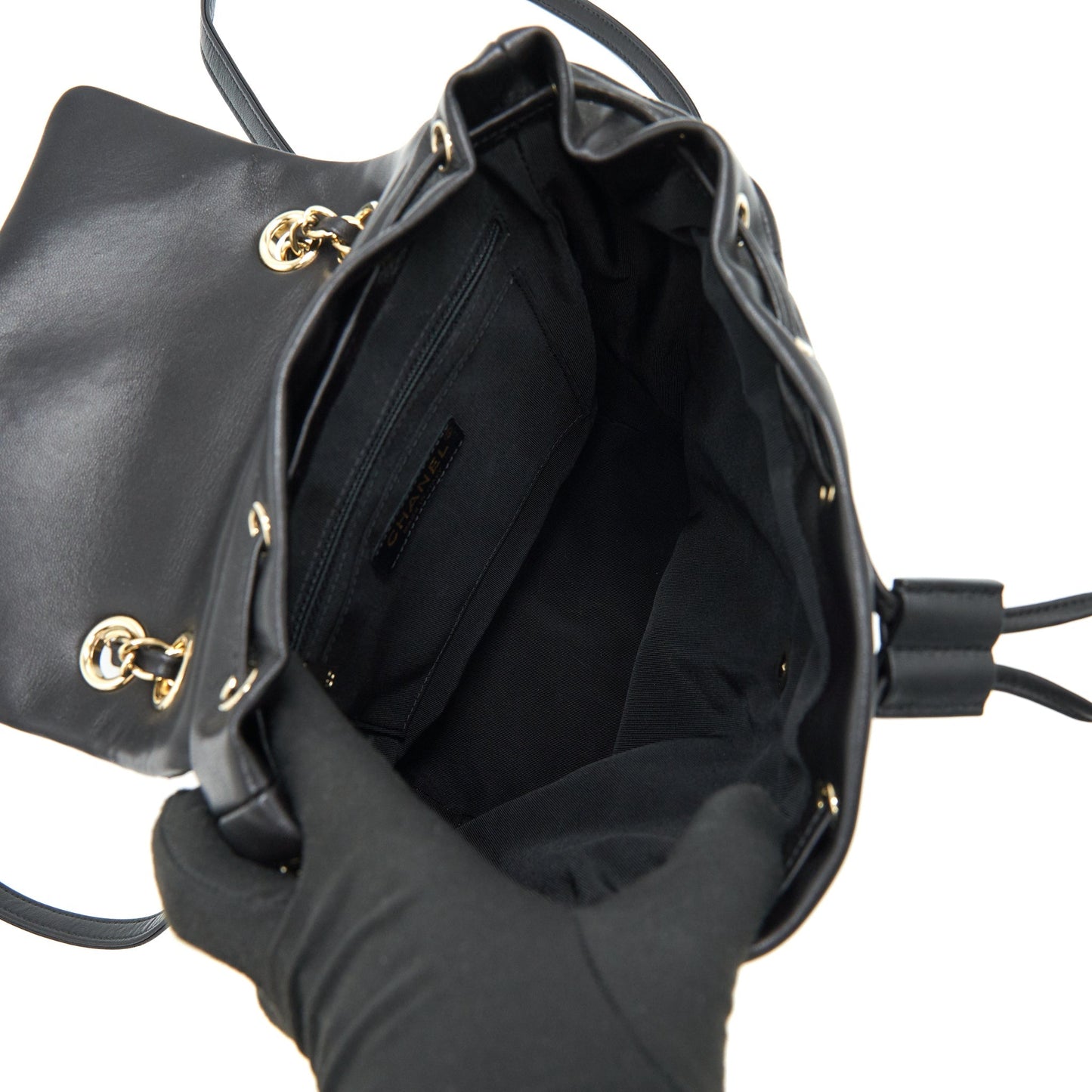 CHANEL QUILTED LAMBSKIN URBAN SPIRIT BACKPACK BLACK GHW
