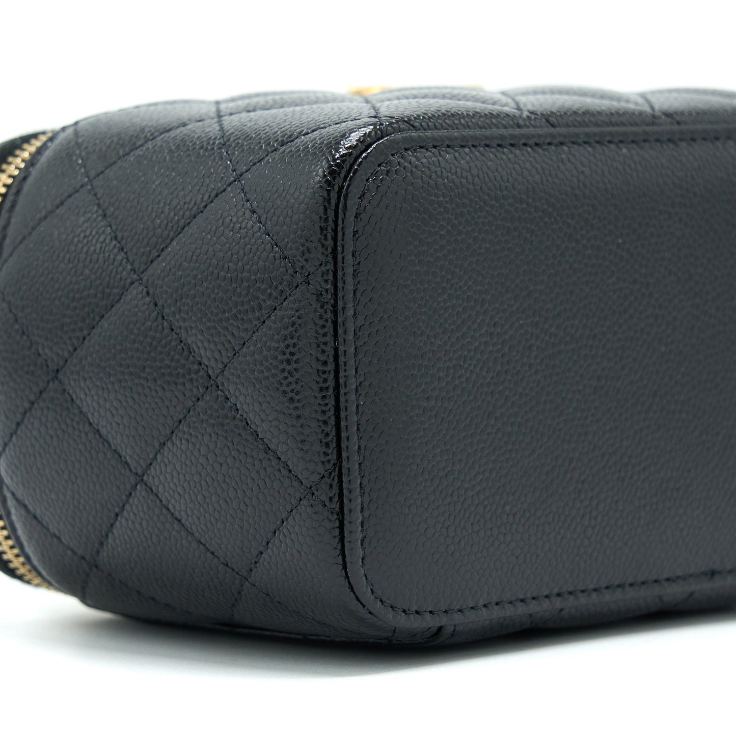 Chanel Letter Top Handle Long Vanity Caviar Black GHW