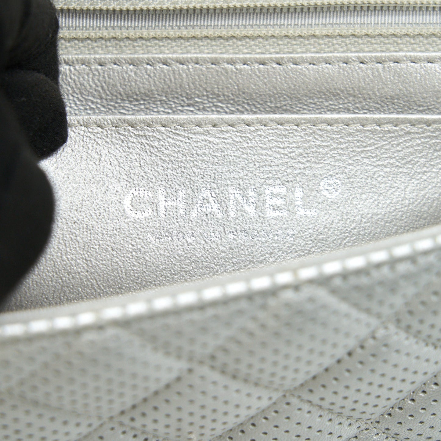 CHANEL RECTANGULAR MINI FLAP BAG SILVER