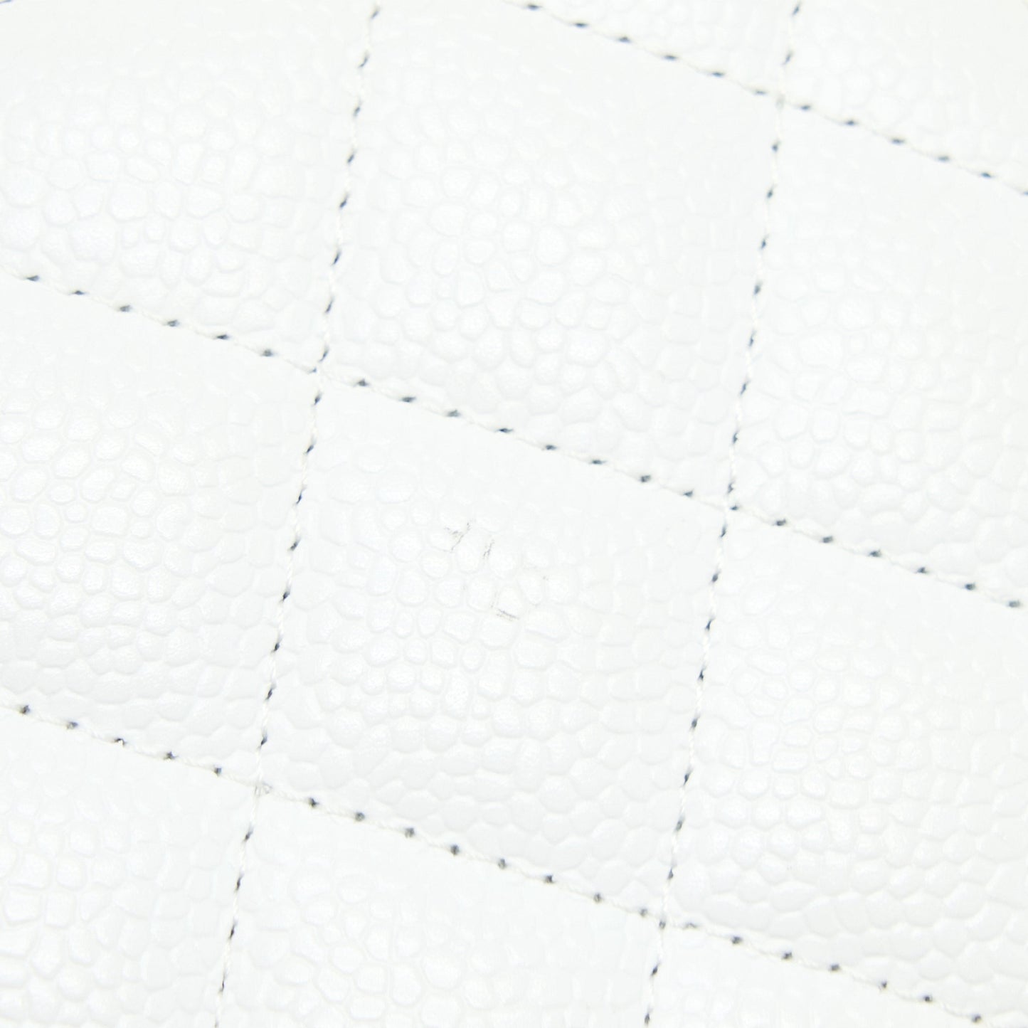Chanel Medium Classic Flap Caviar White SHW