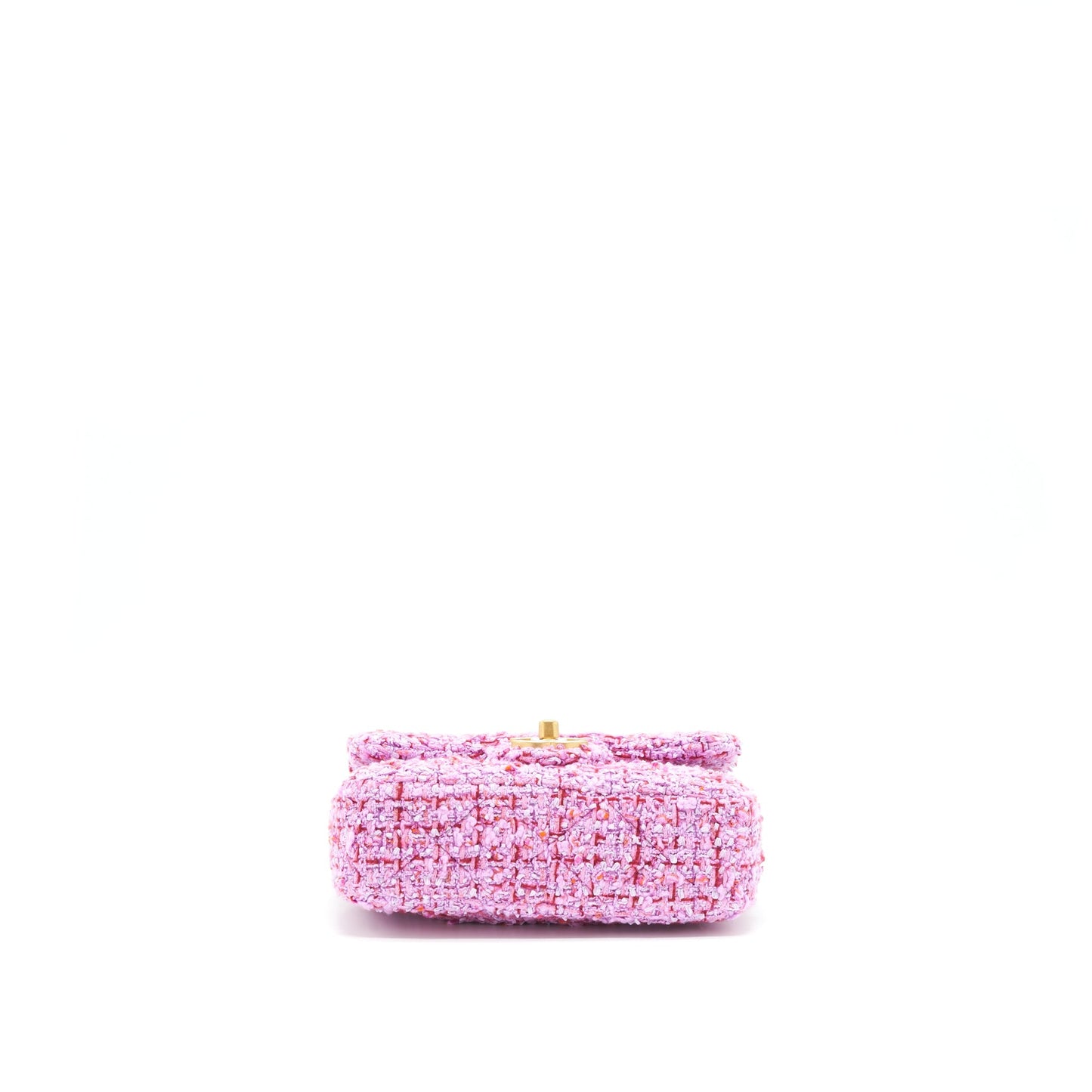 Chanel 22P Square Flap Bag Tweed Pink With Pink hardware