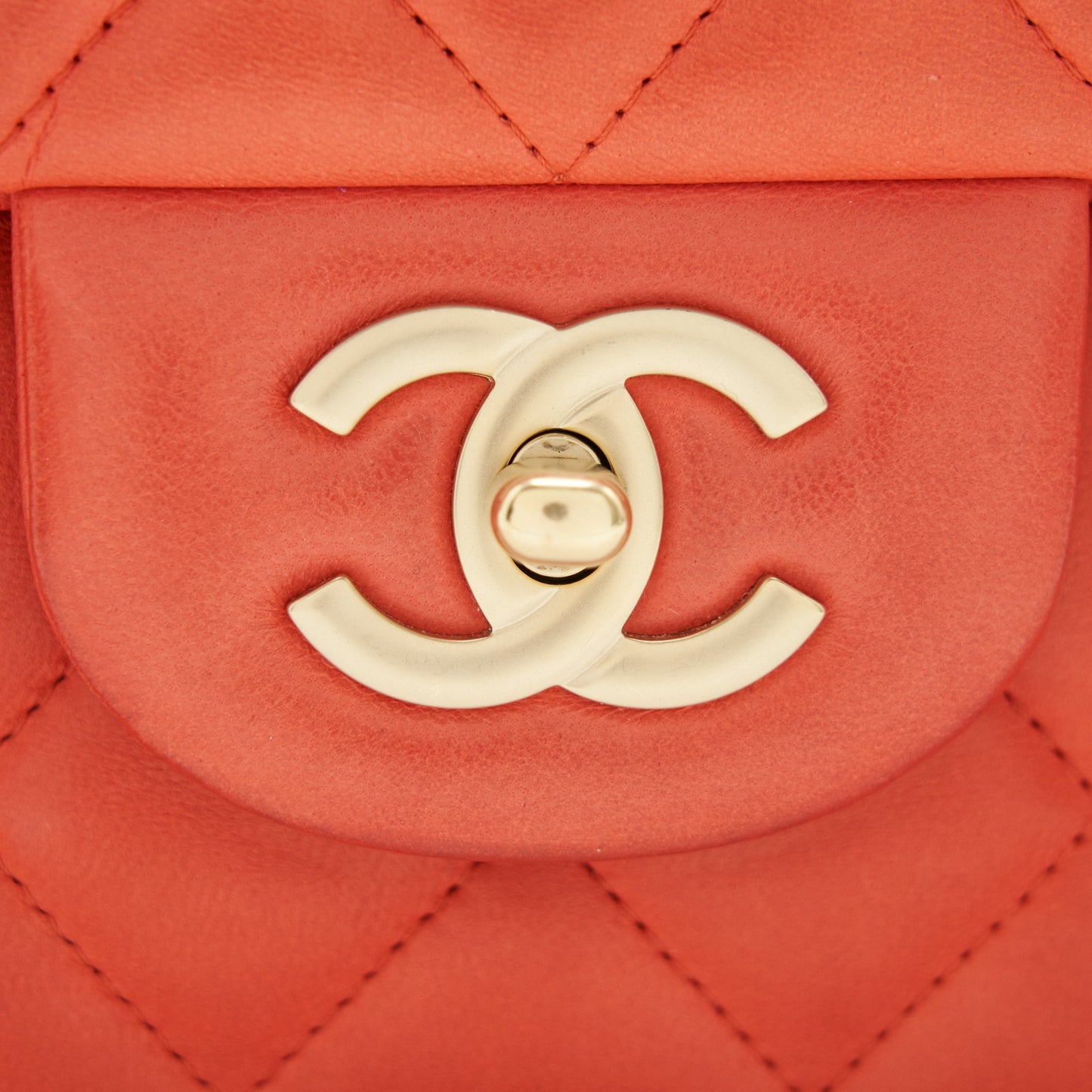 CHANEL CLASSIC SINGLE FLAP JUMBO BAG ORANGE LAMBSKIN GHW