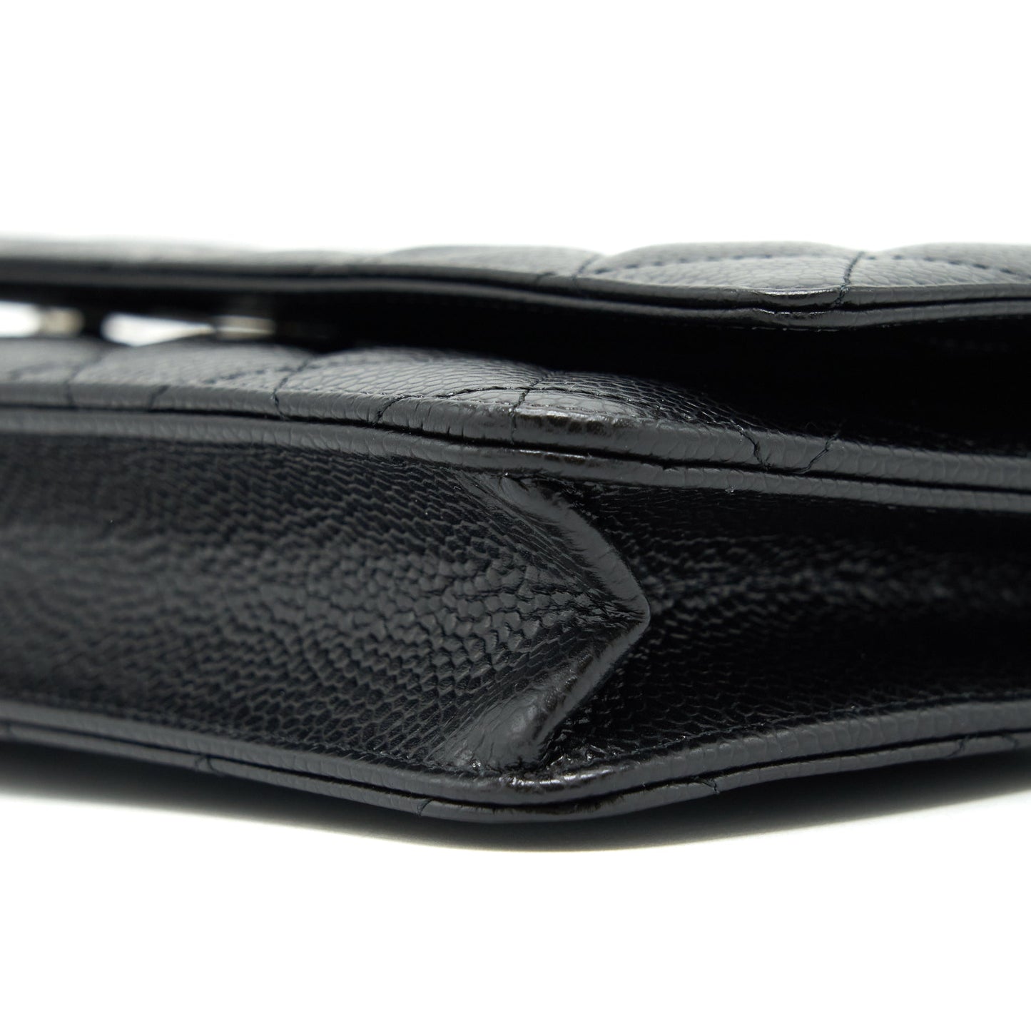 Chanel Classic Wallet On Chain Caviar Black SHW (Microchip)