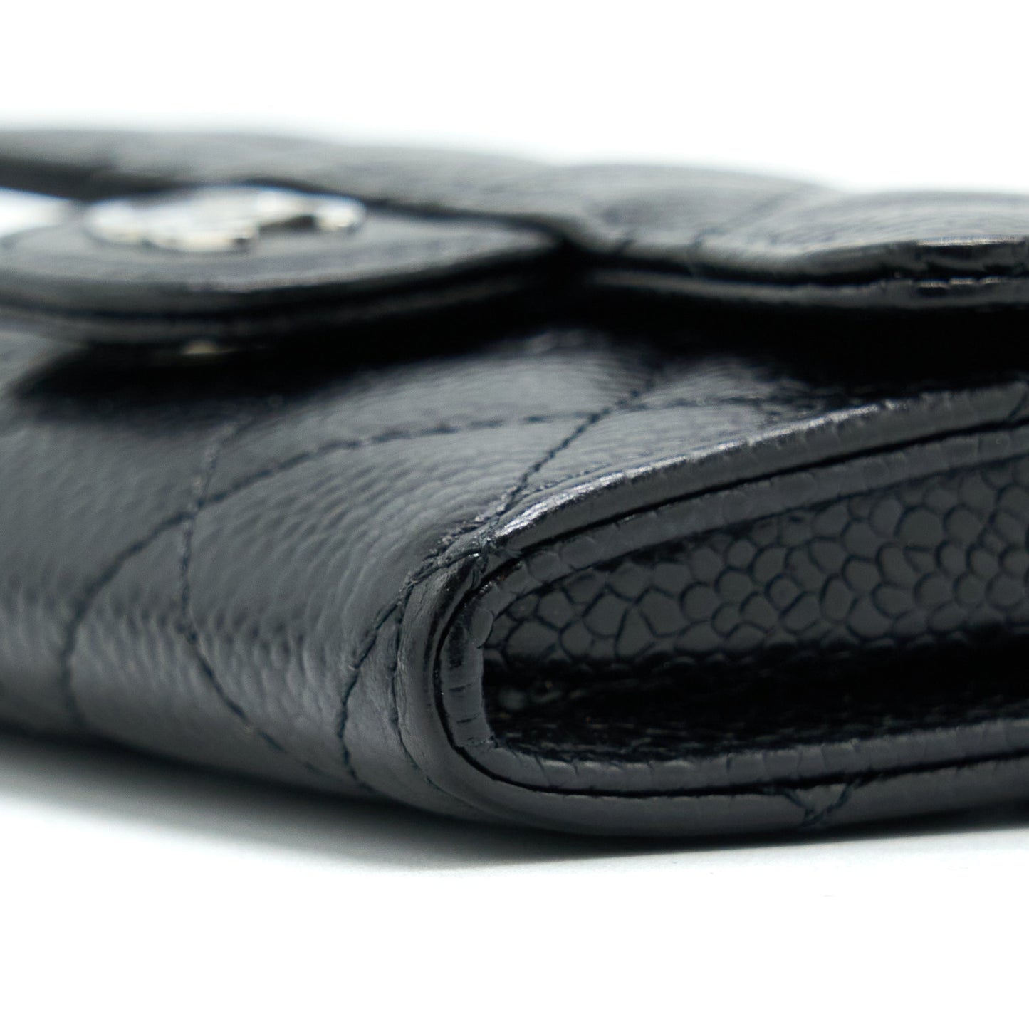 Chanel Classic Flap Card Holder Caviar Black SHW