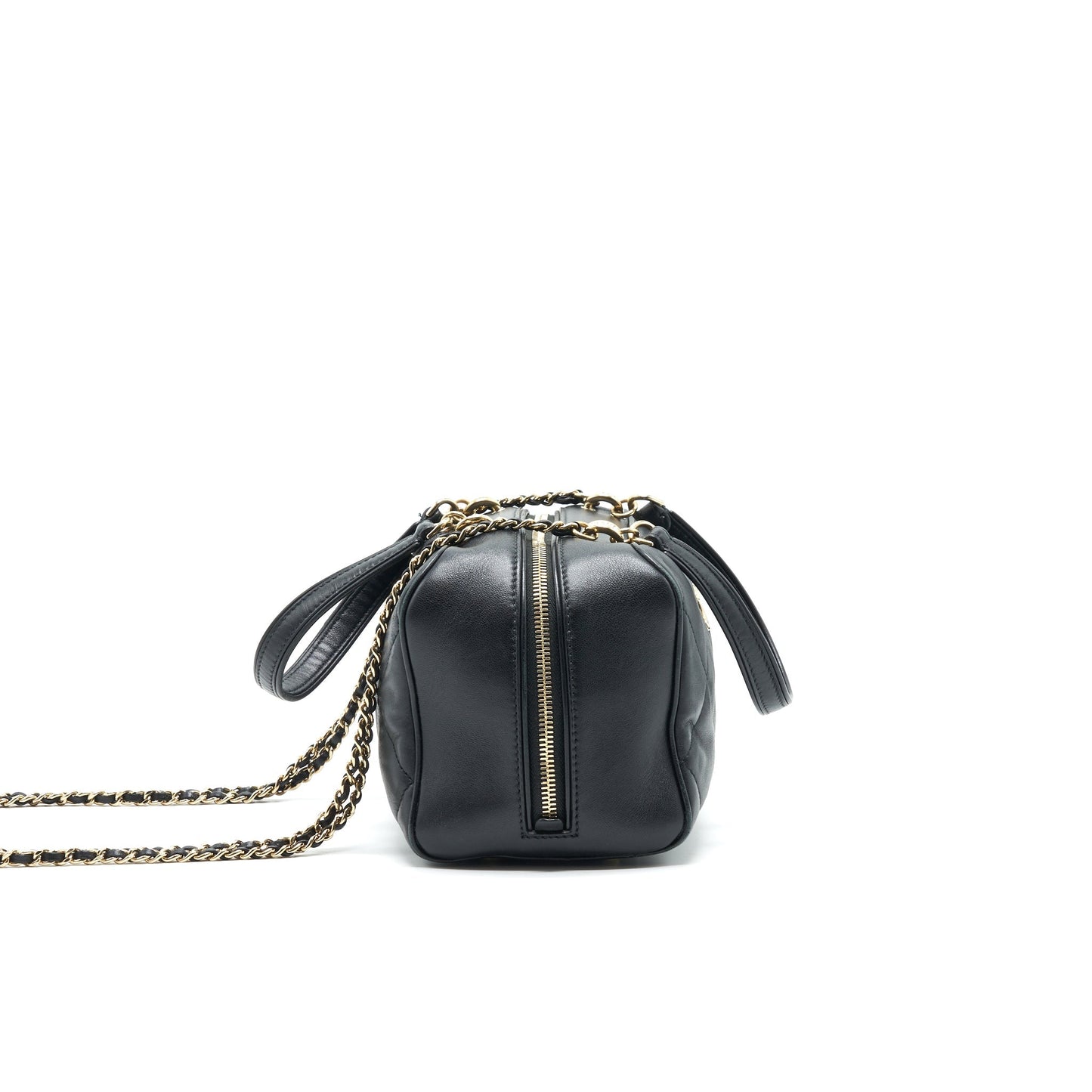 Chanel Black Lambskin Bowling Bag GHW