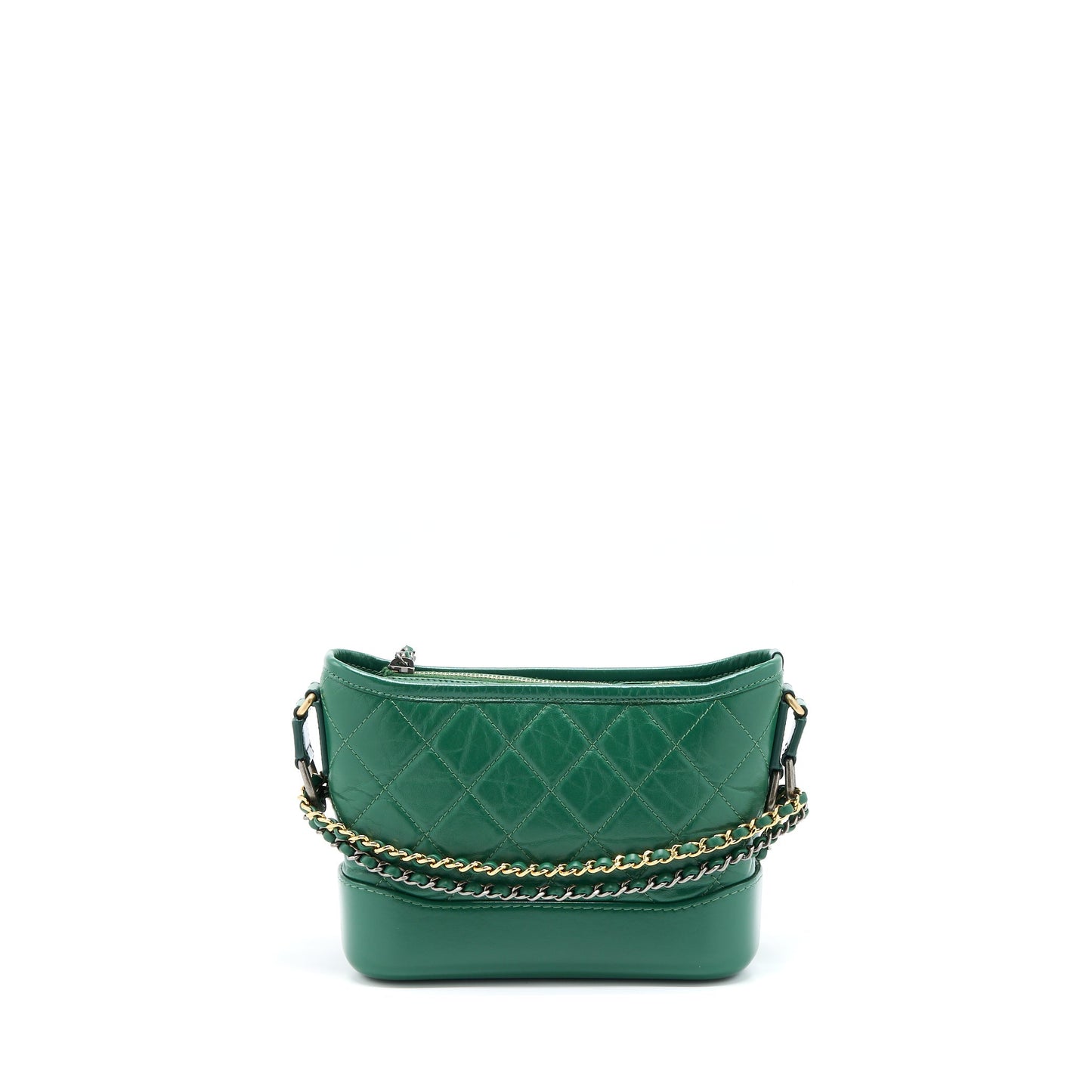 Chanel Small Gabrielle Hobo Bag Green Multicolour Hardware