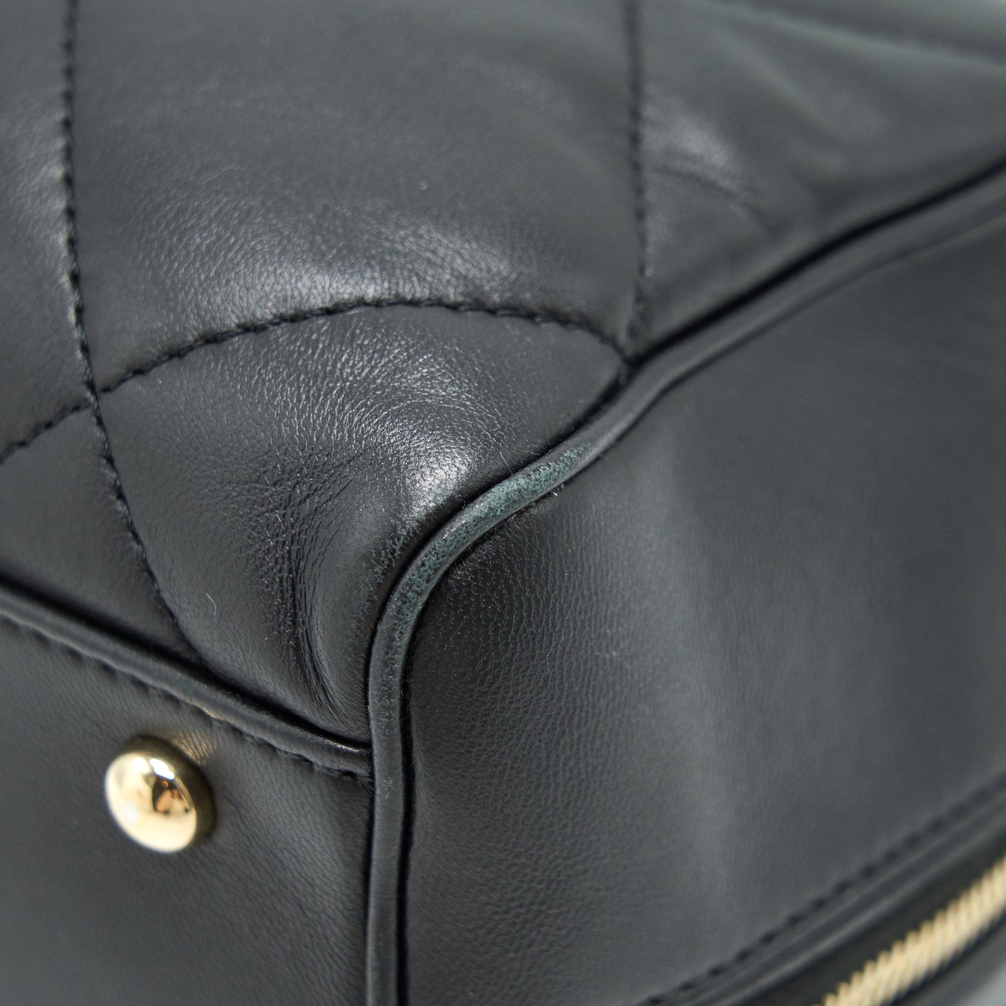 Chanel Black Lambskin Bowling Bag GHW