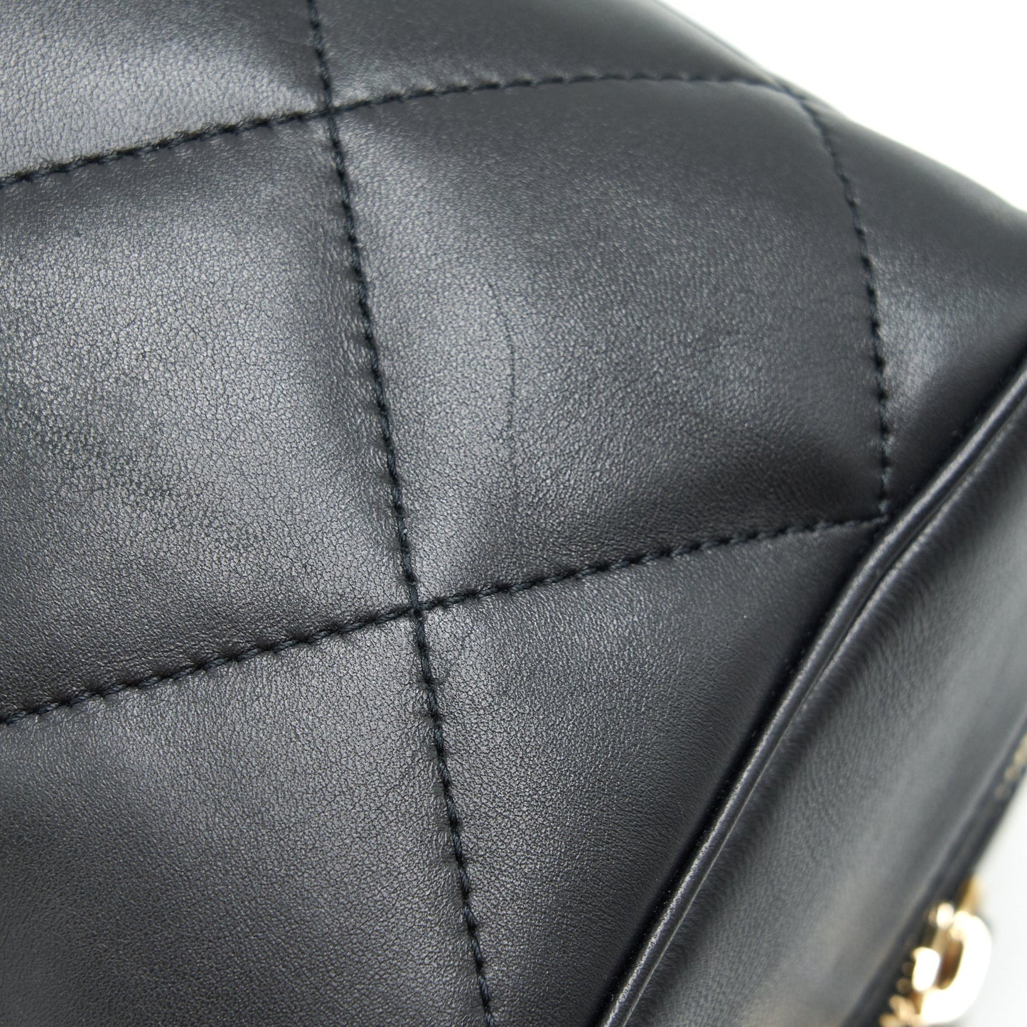 Chanel Black Lambskin Bowling Bag GHW