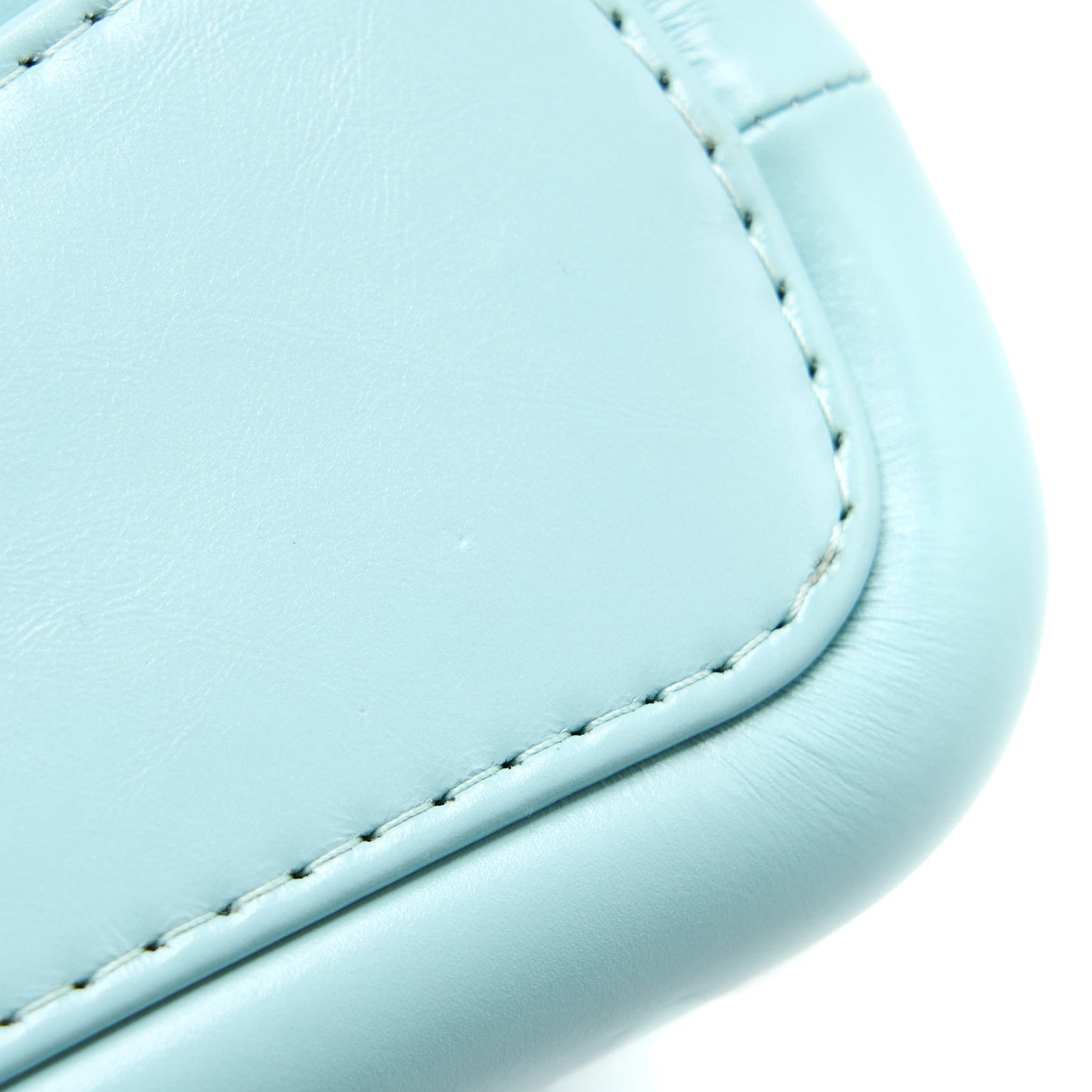 Chanel Small Gabrielle Chevron Calfskin Light Blue Multicolour Hardware