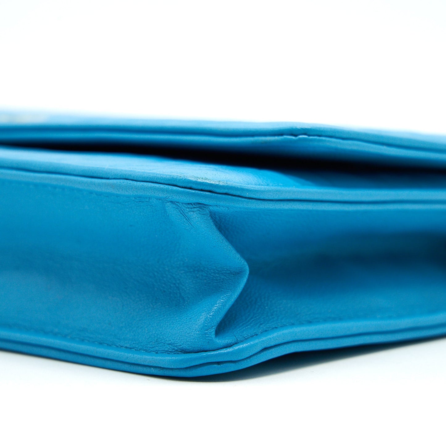 Chanel Camelia Wallet on Chain lambskin Blue GHW