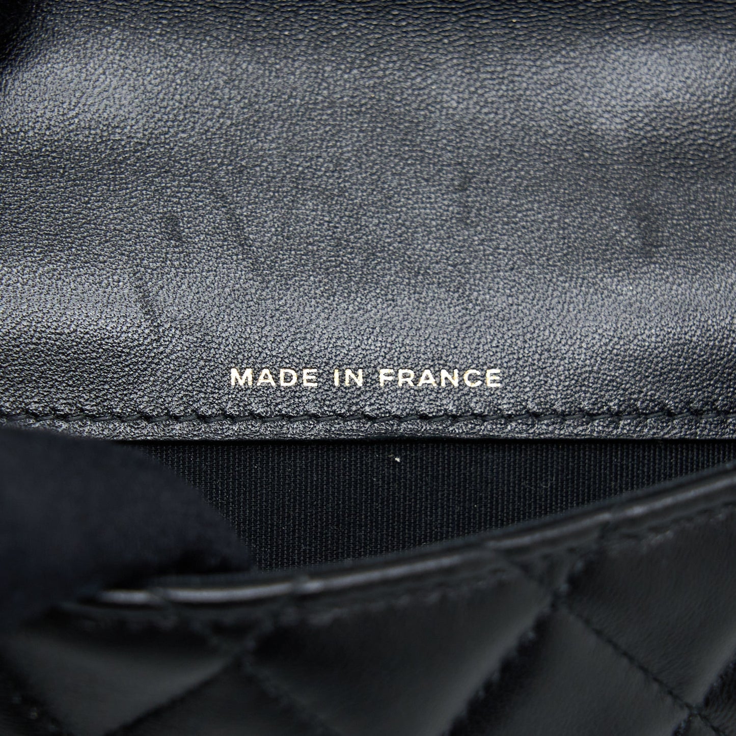 Chanel Top Handle Mini Flap Card Holder Lambskin Black GHW